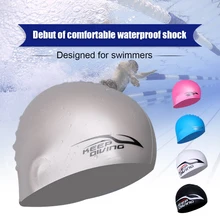 

New Swimming Cap Elastic Waterproof Silicone Fabric Protect Ears Long Hair ​Sports Swim Pool Hat Swimming Cap Pool Hat