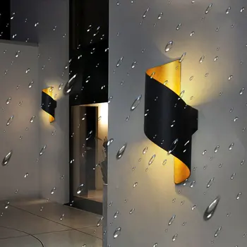 

10W Outdoor Waterproof Wall Light Fixtures Modern Up Down Aluminum Wall Lamp Nordic Aisle Corridor Balcony Garden Lights Sconces