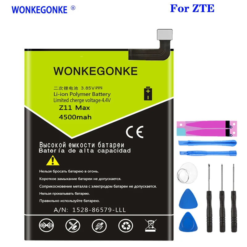 Аккумулятор WONKEGONKE Li3839T43P6h406790 для ZTE Nubia Z11 Max NX523 NX523J | Мобильные телефоны и