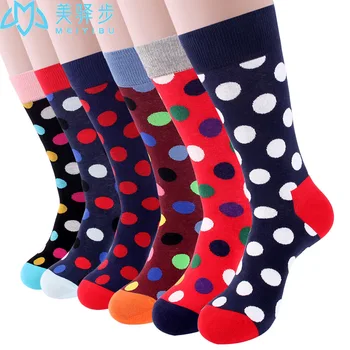 

12 Pairs Per Set New Dot Fashion Trend Men's Socks Sweat Absorption Hot Sales Men's Socks Wholesale