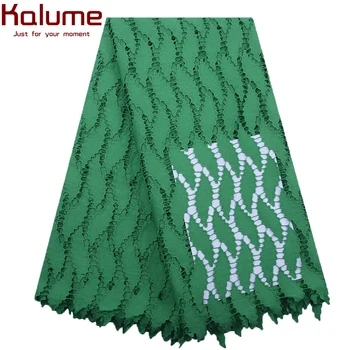 

Green African Dry Lace Fabrics Latest High Quality Lace Nigerian Tulle Lace Fabric Water Soluble Lace French Lace Fabric 1835