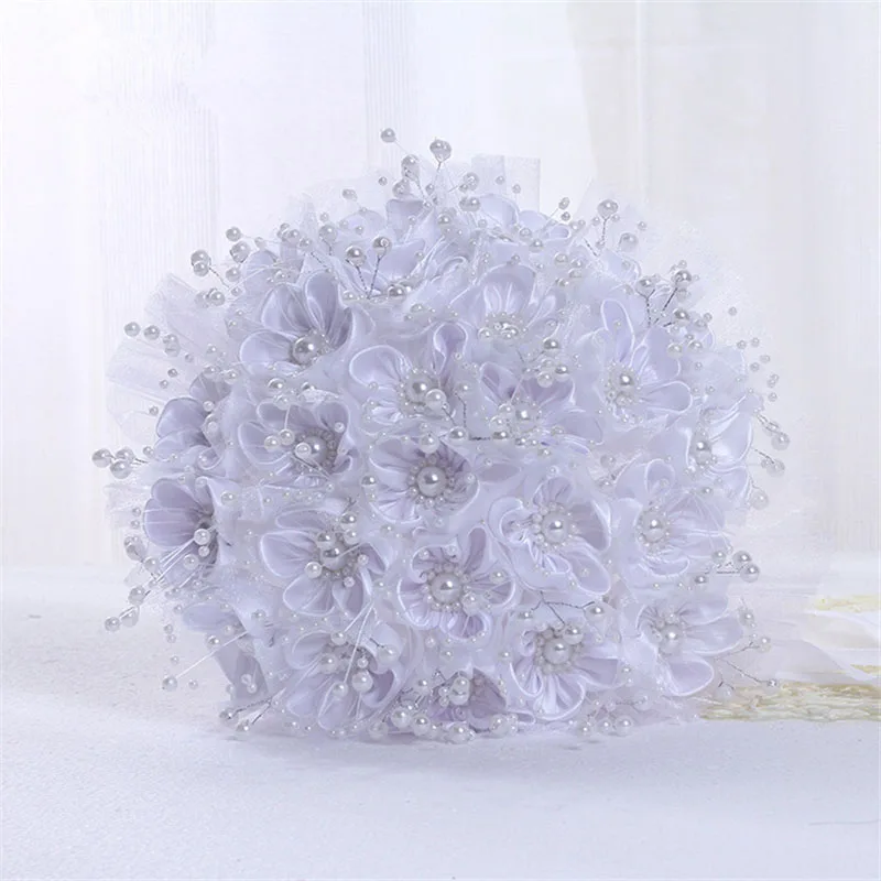 Wedding Bouquet Bridal Wedding Supplies Bridesmaid Holding Flower Silk Rose White Bouquet For Bride Marriage wedding bouquets artificial rose flowers wedding flower decoration
