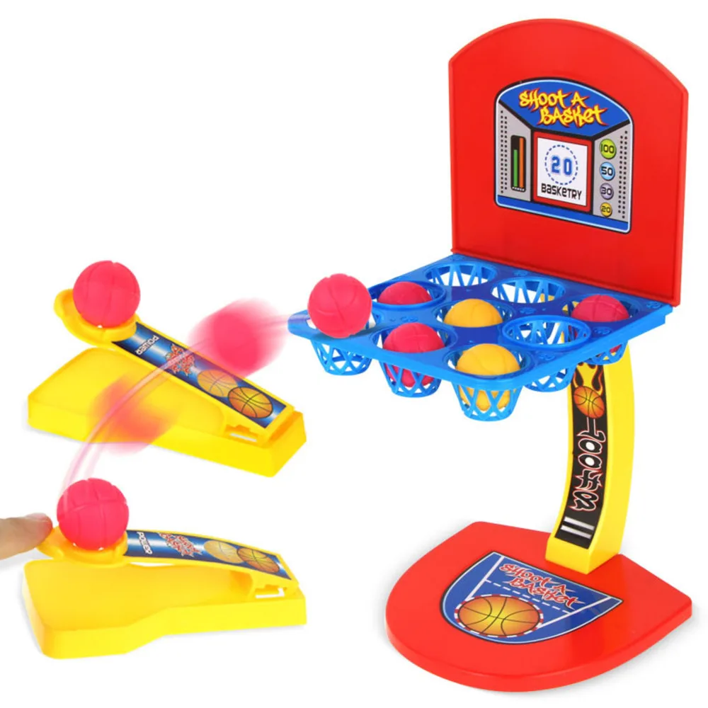 

Mini Basketball Shooting Game For Children Desktop Shooting Marbles Table Party Game Parent-Child Interaction Fingertip Movement