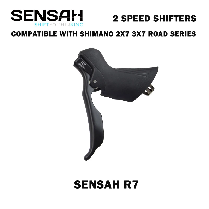 SENSAH Road Bike Shifters 2X7 Speed Lever Brake 2x7 speed Road Bicycle Derailleur Compatible for R6800 Claris Sora st-a070 STI