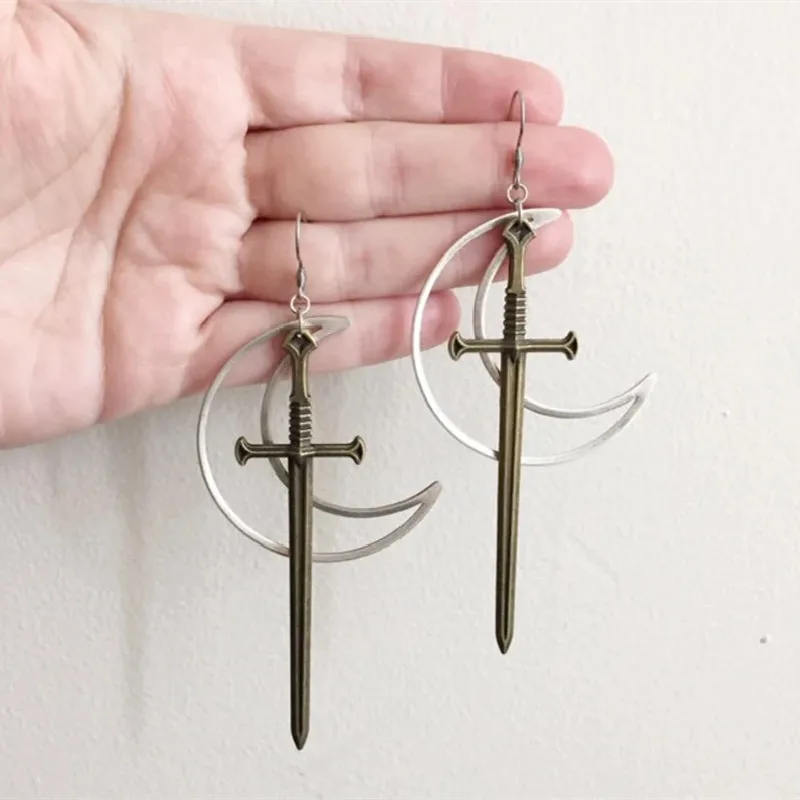 Gothic Blood Sword Earrings Ring Eardrop Halloween Jewellery For Women Gift drop earrings dangle earrings long earrings dome teardrop earrings
