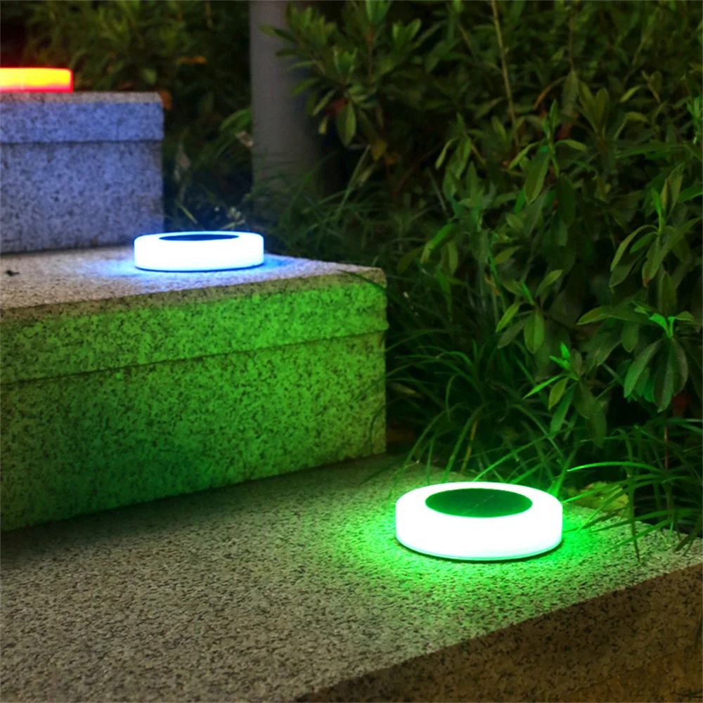 4Pcs 8LED Solar Light Color Changing Ground Buried Garden Lawn Deck Path Outdoor 