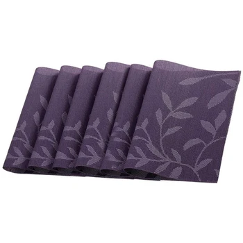 

Washable Placemats for Dining Table Heat Insulation Stain Resistant Kitchen Table Mats 6PCS