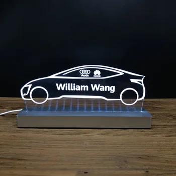 

LED Shining Table Card Acrylic Customizable Double-Sided Transparent Mobile Phone Business Showing Stand Advertisement Propagand