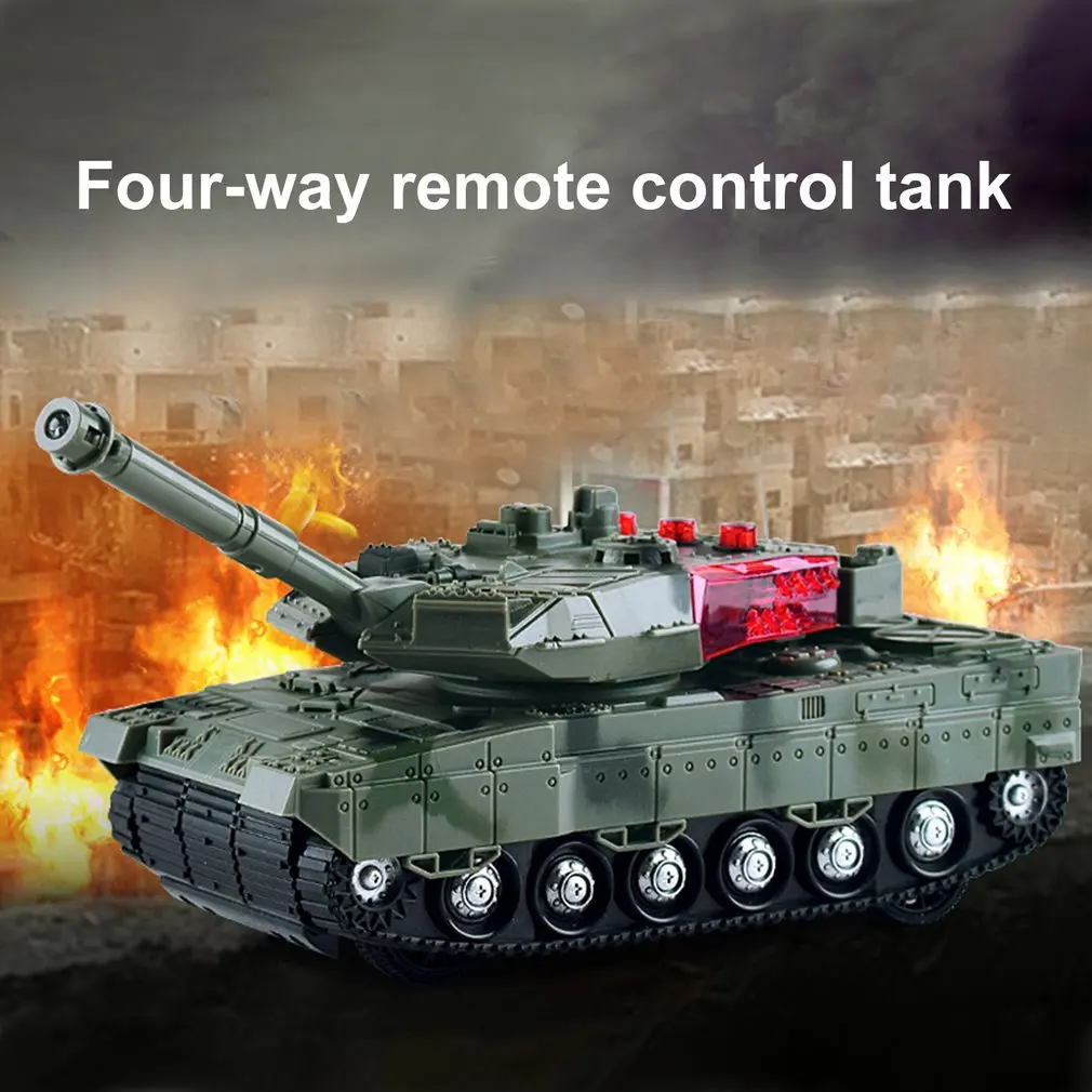 Высокая моделирования электрический rc Танк 4 канала дистанционного управления битва модель танка Игрушки для мальчиков детей Рождественский подарок