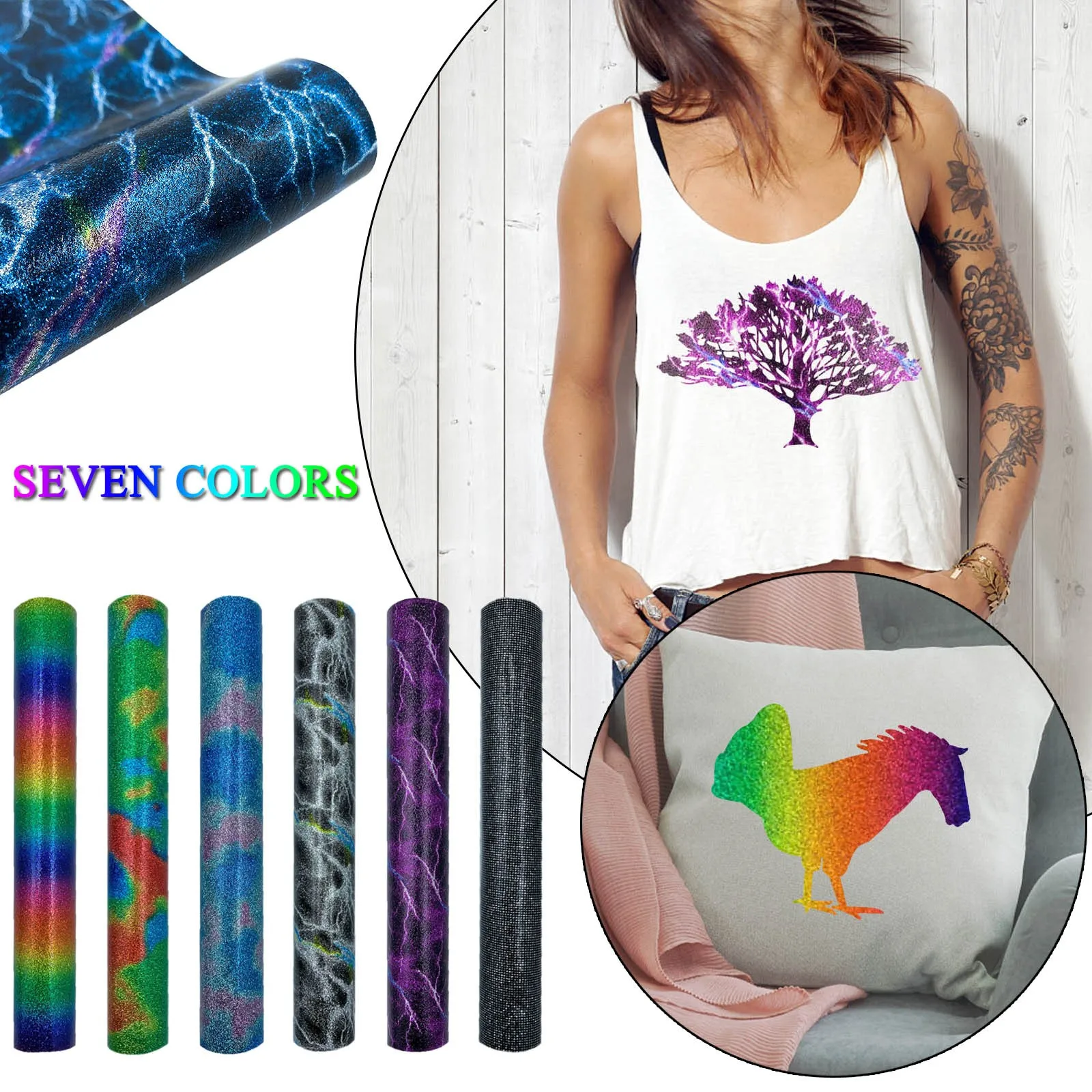 Gradient Heat Transfer Vinyl Htv Pu Iron On Film T-shirt Press For Silhouette Or Cricut Printing Free Ship | Дом и сад