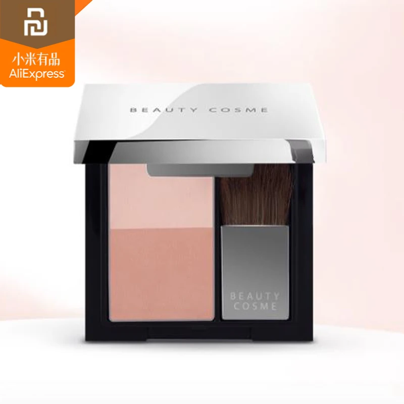 Youpin mijia Beauty cosme Румяна натуральный розовый двухцветный дизайн с кисточкой для youpin