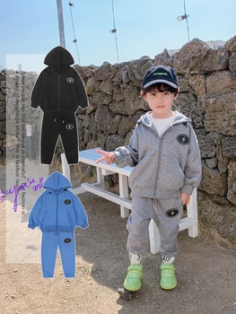 

Boys Leisure Suit Children 2020 Spring New Children Western Style Two-Piece Baby Korean Version of the Spring Tide