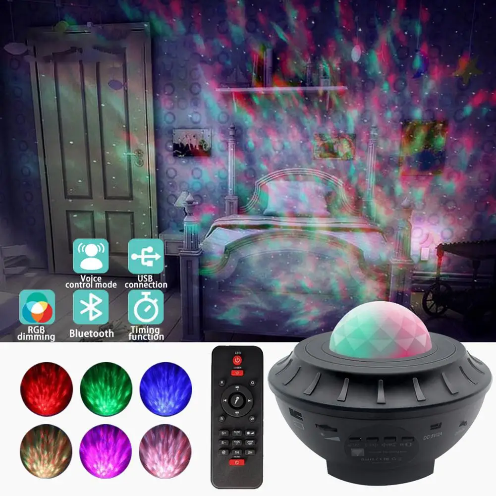

Multifunctional USB Creative Light Starry Projector With Remote Control\ Suitable For Multi-scene Festival Atmosphere Creation