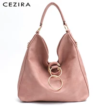 CEZIRA большие сумки Хобо женские роскошные веганские кожаные сумки на плечо мягкие высококачественные PU модные повседневные женские сумки через плечо