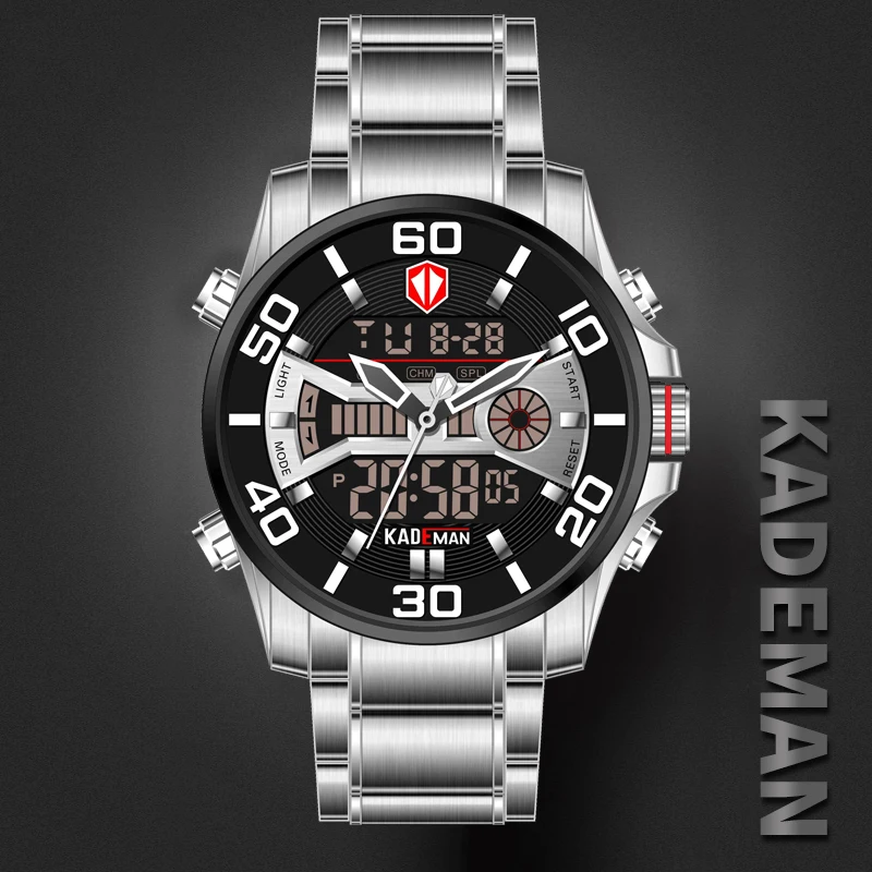 

2019 NEW Luxury Men Watches 30M Waterproof Sport Watch Luxury LED Display Wristwatch Automatic Date Full Steel Casual Male Clock