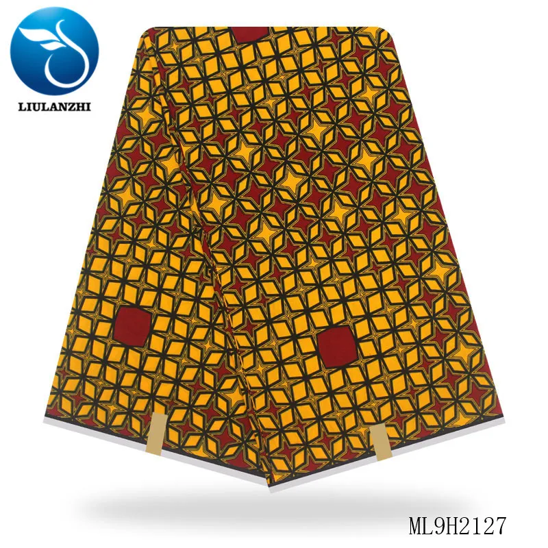 LIULANZHI хлопок Tissu африканская Анкара печатает воск дизайн для платья 6 ярдов Высокое качество Африканский Воск Новое поступление ML9H2131-42
