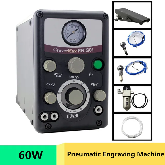 $ Hand Engraving Stone Setting Tools Graver Jewellery Making Tools Pneumatic Engraver Machine Hand Engraving Two working handles