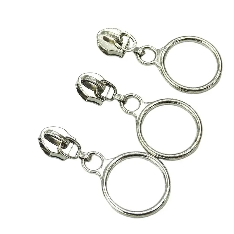 5# Nylon Circle Zipper Puller Clothing Accessories 20pcs