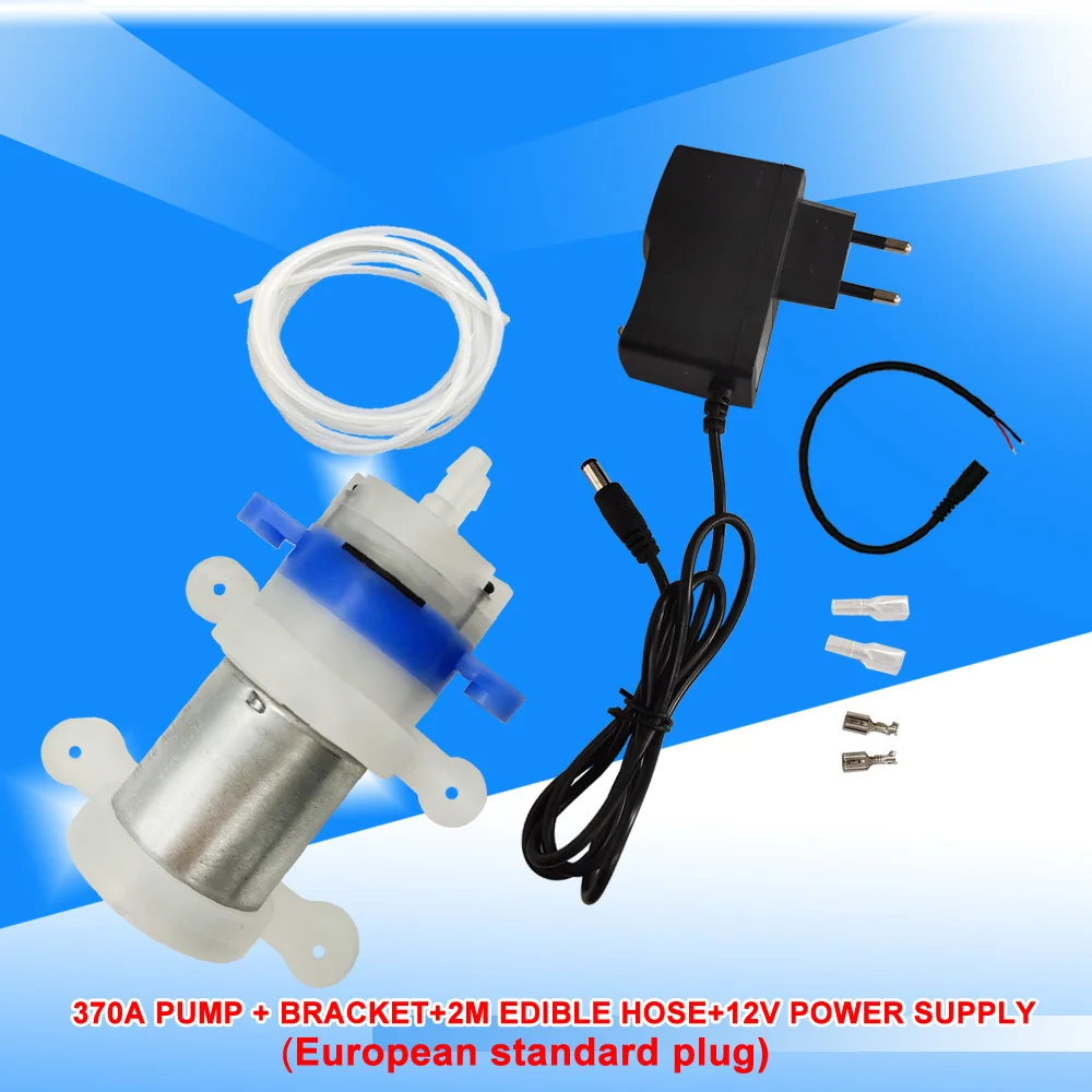 12V Micro DC Water Pump Food Grade Water Dispenser 370 Mini Pump 0.7-1.2L/min Low Noise Long Life Self-priming Customized dc water pump