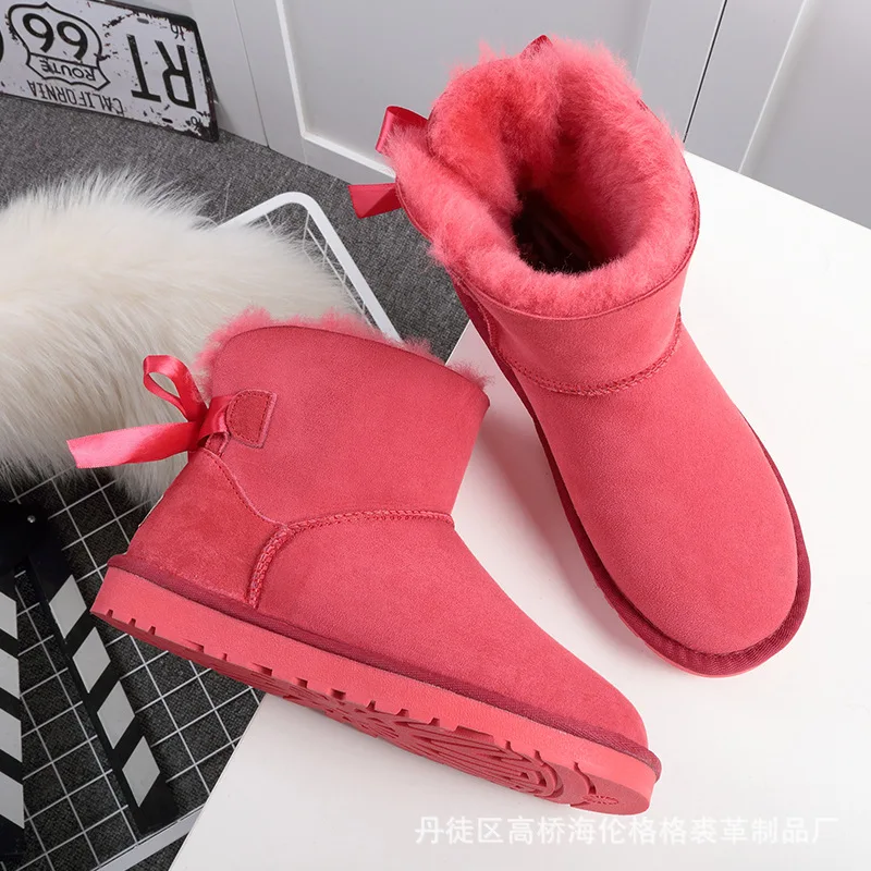 

2020 Free Shipping Real Sheepskin Women's Winter Classic Woman Snow Boots Genuine Sheepskin Women Boots Women Shoes