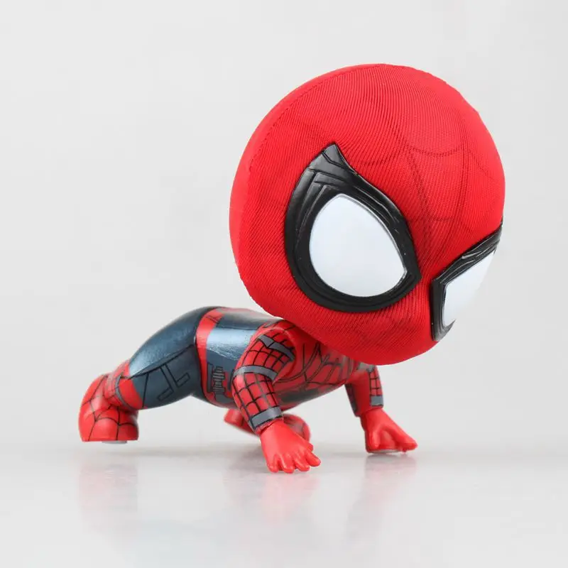 

Spiderman Hero Returns Squatting Climb Attitude free n'asakii Rotating Cute Spider-Man Car Mounted bai jian he Egg