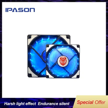 

IPASON VTG Desktop Glare Silent Light Wheel Computer Chassis Fan 12cm/18 LED Chassis Cooling Fan Efficient Quiet Cool Lighting