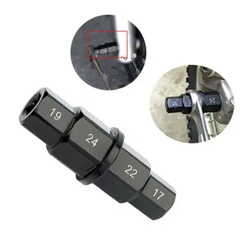 

1PC Motorcycle Front Wheel Spindle Removal Sleeve 17 19 22 24mm Hub Axle Hex Aid Tire Removal Sleeve