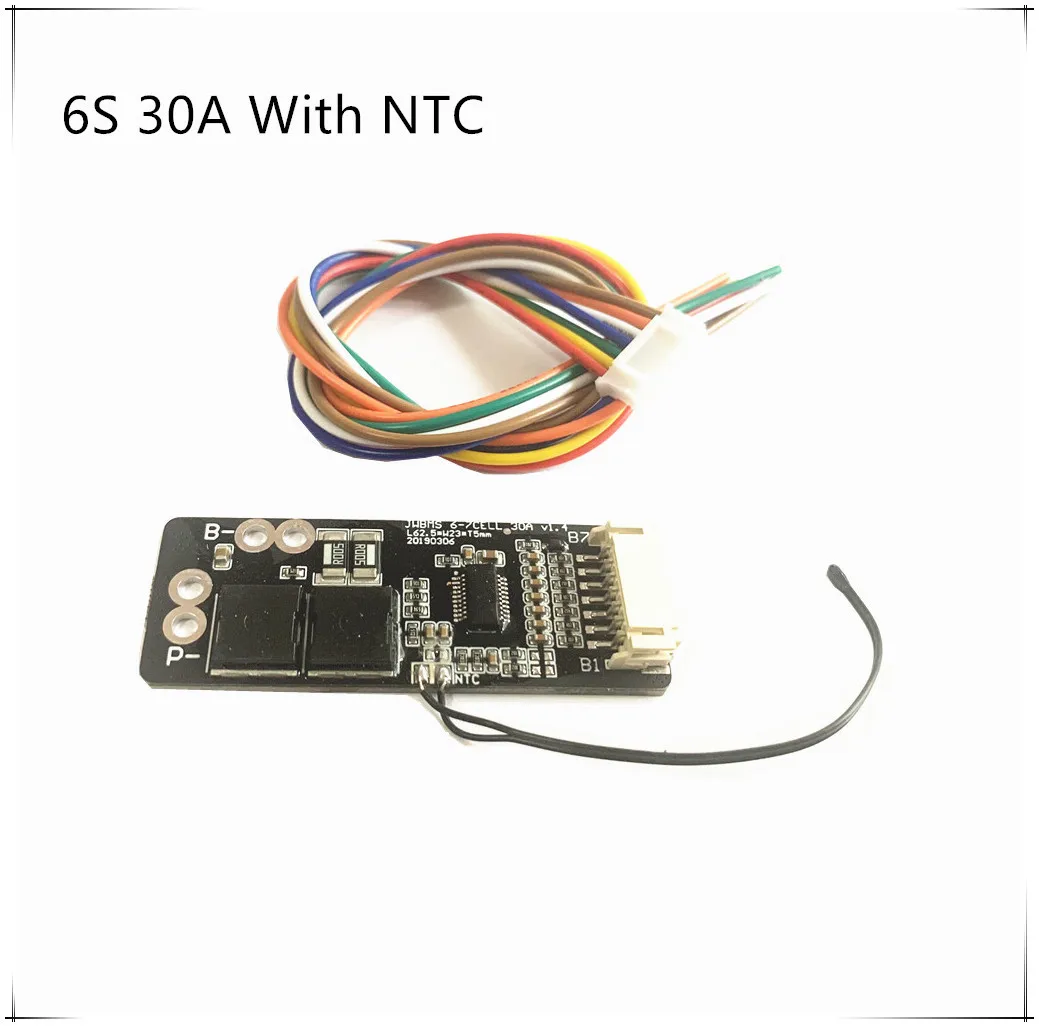 6S 30A BMS плата с NTC Для 3,7 V Ternary литиевая батарея Защитная плата/BMS 7S