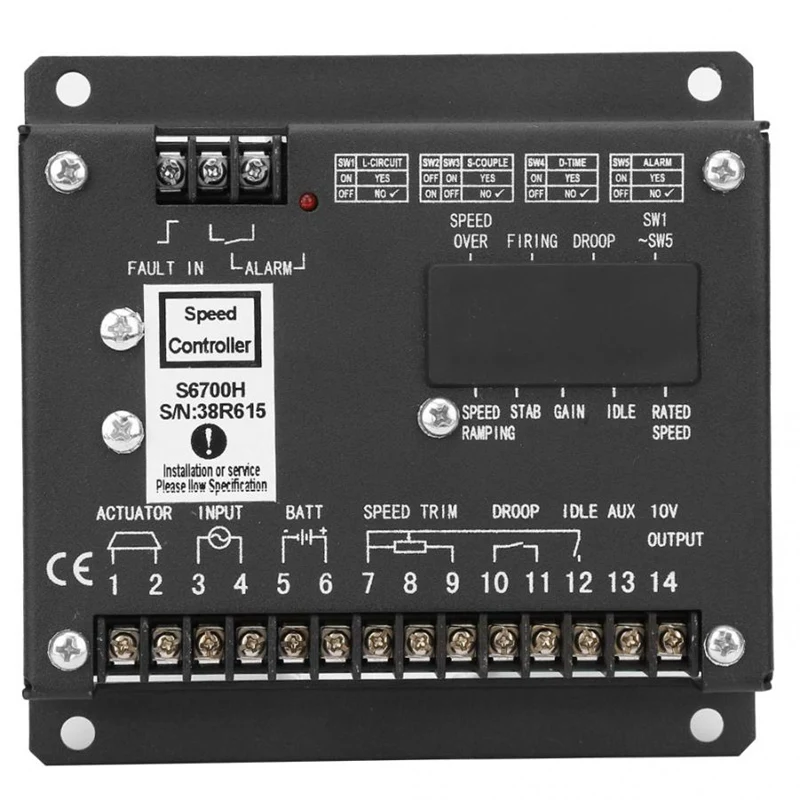 

Generator Speed Controller S6700H Speed Controller Electronic Generator Control Panel Parts for Cummins Generator