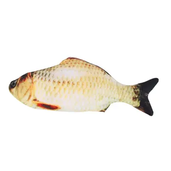 

Electric Fish-Shaped Plush Cat Toy Neutral Canvas Wagging Fish Electric Simulation Fish Toy Catnip Cat Chew Toy