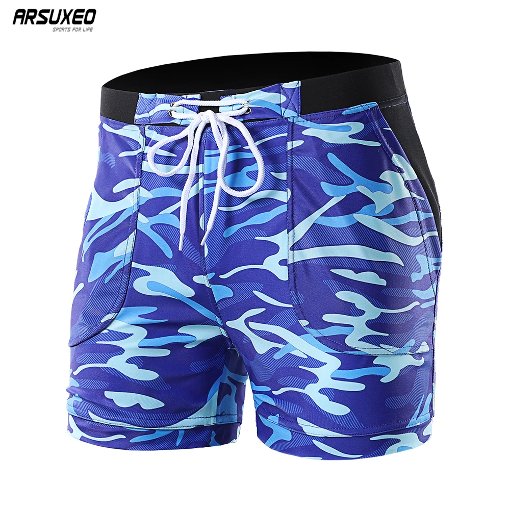 

2020 New Summer Swimming Shorts for Men Trunks Hot Swimsuit Briefs Beach Shorts Quick Dry Swimwear Surf L01