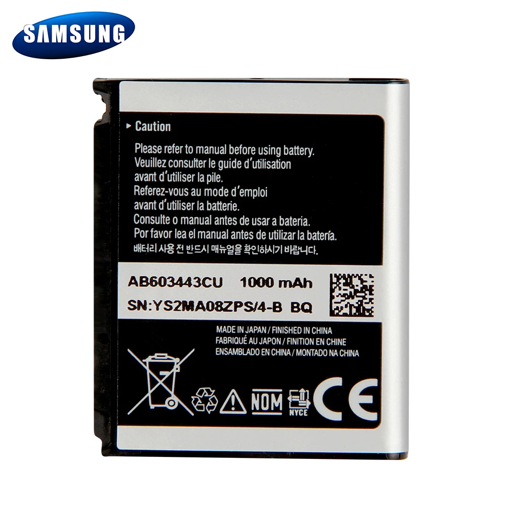 

Original Replacement Phone Battery AB603443CE For Samsung S5230C F488E G808E L870 W159 S7520u GT-S5233 G800 S5230 F539 1000mAh