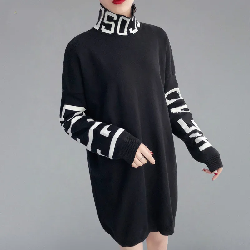 

Queen Autumn Winter Turtleneck Solid Women Sweater Knitted Full Sleeve Pullover Soft Femme Jumper High Quality