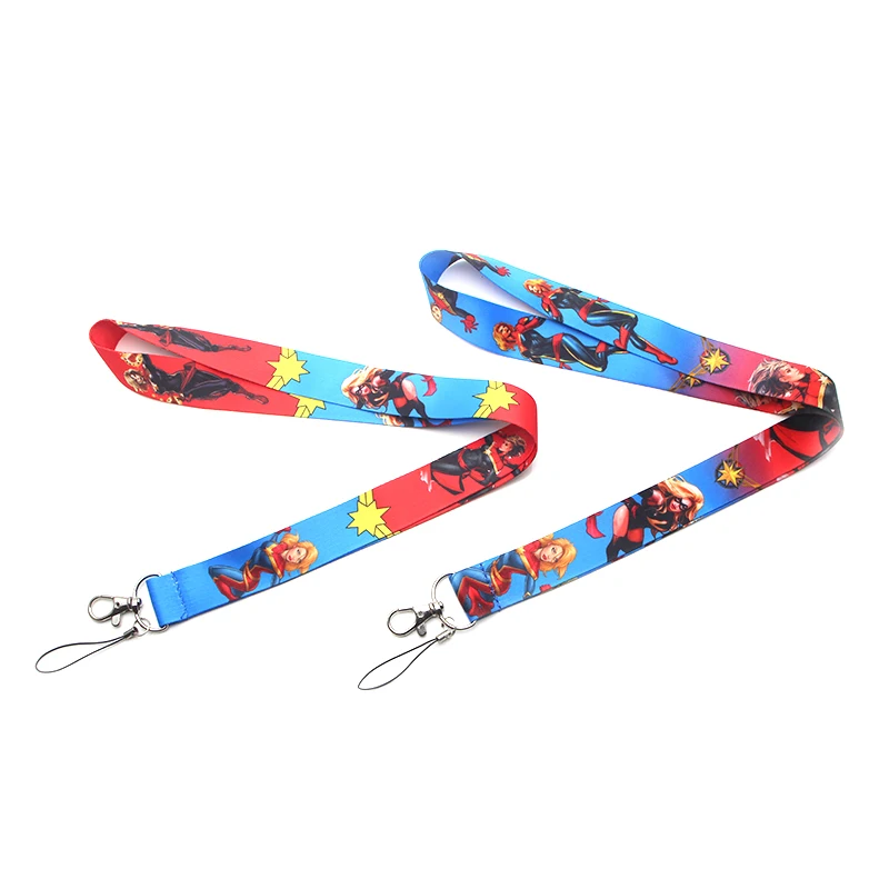 PC183 капитан брелок с героями Marvel Lanyards держатель удостоверения личности ID карта Пропуск Тренажерный зал мобильный телефон USB бейдж держатель ключевой ремень