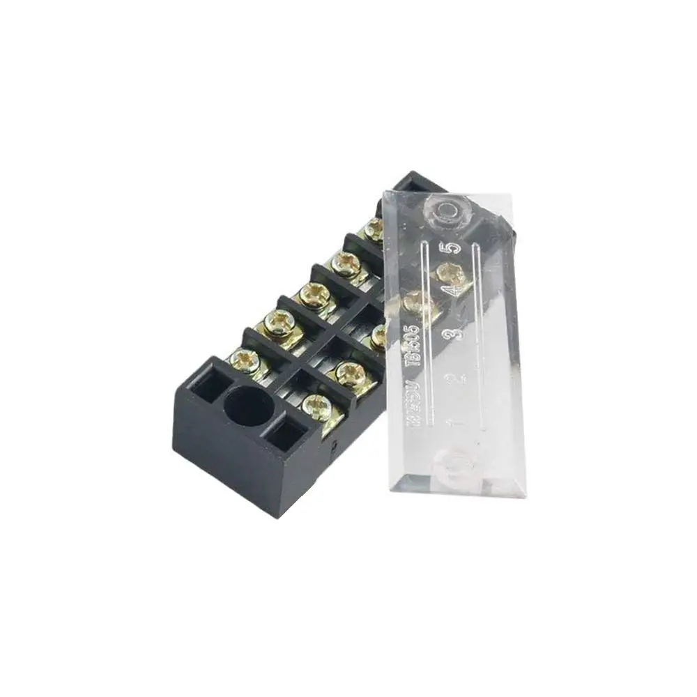 Description Picture 2 of itemDIY Electrical Screw Terminal Block Dual Row Strip Fix Insulated Barrier Strip Wire Connectors 15A Box Connecter Cable Contacts