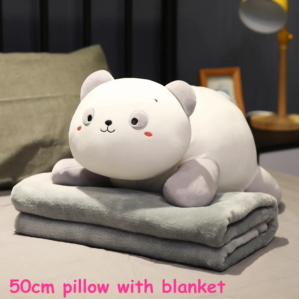 50cm panda 50/70 см удобные в использовании, с рисунками животных из мультфильмов милые подушки Кролик динозавр кошка слон плюшевая игрушечная мышь для Для детей подарок на день рождения - Цвет: 50cm panda