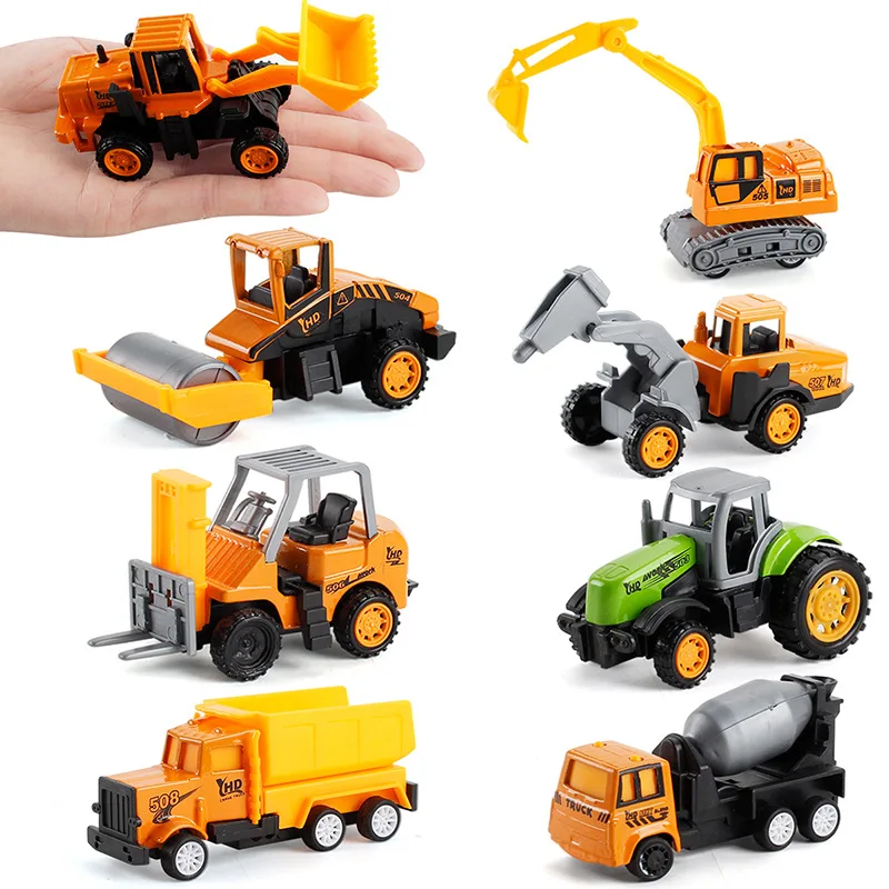 

Return Force Alloy Engineering Vehicle Excavator Sliding Alloy Car Model Children's Mini Suit Alloy Engineering Vehicle