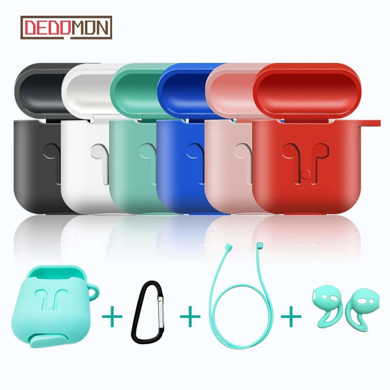 Для AirPods чехол силиконовый защитный с подставкой противоударный Earpods для Apple