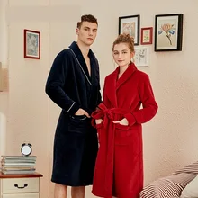 Зимний женский халат из кораллового флиса, кимоно, халат, ночная рубашка, Толстая теплая пижама с длинным рукавом, банное Ночное платье, размер XXL