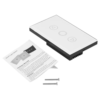 

1 Way Crystal Glass Panel Dimmer Touch Incandescent LED Lights Wall Switch AC110-240V White Smart Touch Dimmer Switch