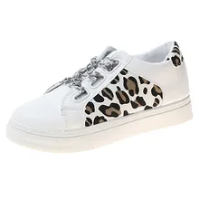 Женская повседневная обувь леопардовая Женская модная дышащая обувь с вышивкой на шнуровке женские кроссовки Вулканизированная обувь JU30 2