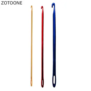 

ZOTOONE 2.75/4MM Crochet Hooks Knitting Sewing Needle Handmade DIY Aluminium Weaving Tool with Hole for Sweater Shawl Scarf H