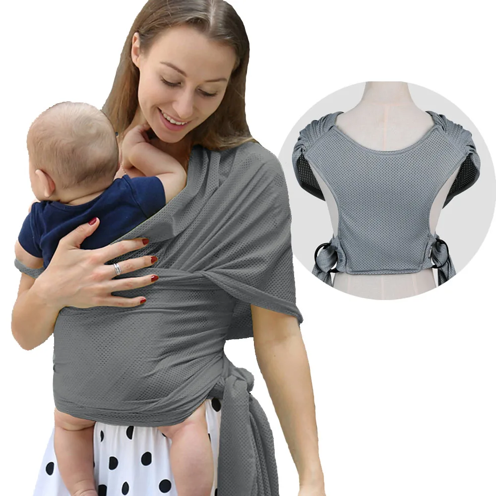 Baby Carrier Sling Wrap Multifunctional Summer Universal Front Holding Type Simple X-Shaped Baby Carrying Artifact Ergonomic 2021 newest wrapped multifunctional artifact front hold back towel baby carrier bag