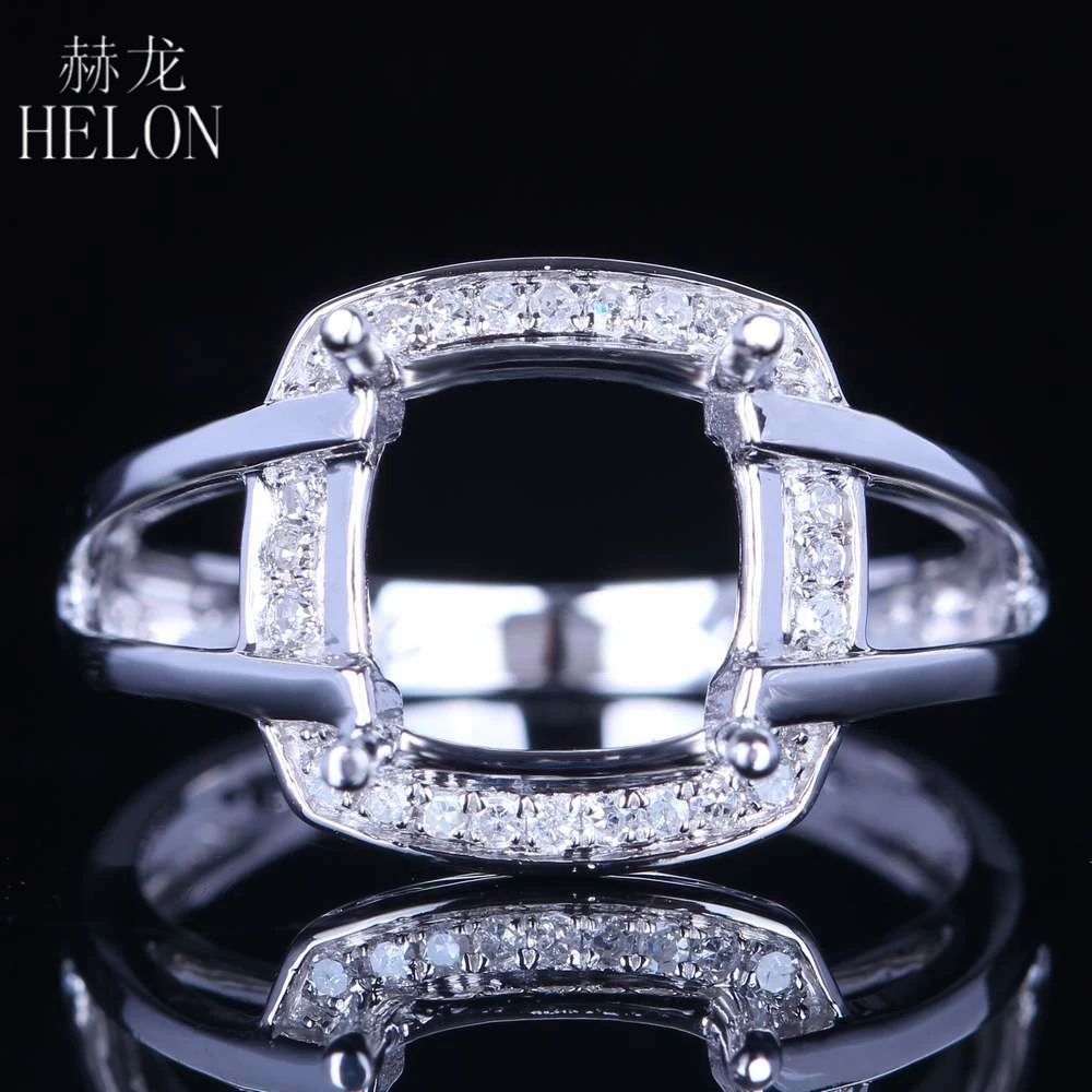 HELON, 14 к, белое золото, для женщин, хорошее ювелирное изделие, натуральный бриллиант, обручение, свадьба, полукрепление, кольцо, установка, под... HELON, 14 к, белое золото, для женщин, хорошее ювелирное изделие, натуральный бриллиант, обручение, свадьба, полукрепление, кольцо, установка, под...