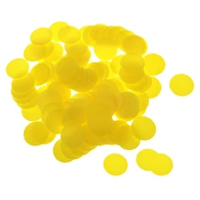 200 шт Пластиковые счетчики игровой чип валюта настольная игра обучение желтый зеленый