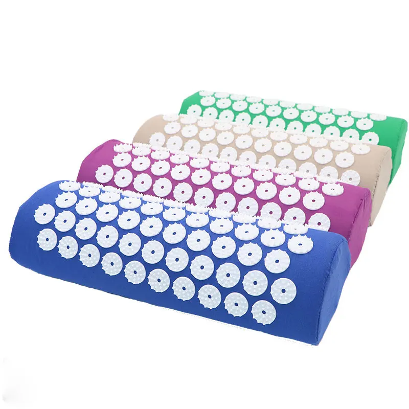 Acupressure Massager Mat Pillow with Needles Head Neck Back Foot Massage Acupuncture Spike Yoga Relieve Pain 5