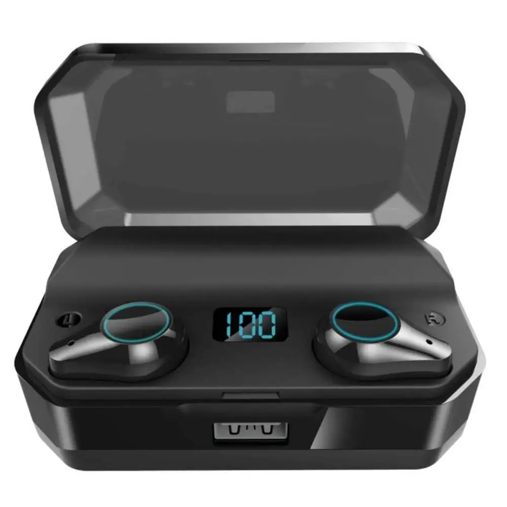 JEELOCK Bluetooth 5,0, беспроводные наушники, 9D, стерео звук, сенсорное управление, IPX7, водонепроницаемый, с 7000 мАч, светодиодный, умный, зарядная коробка