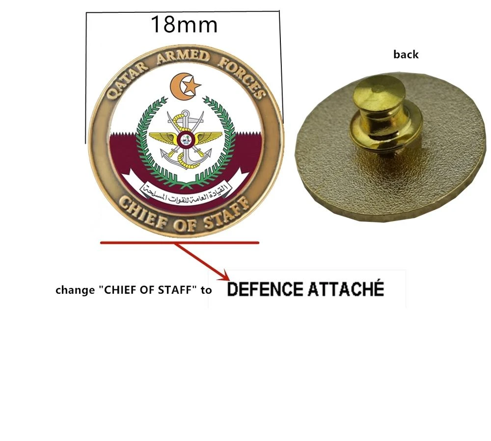 18mm Defence Attache Qatar Armed Forces Chest Badge Emblem Customized Badges Minimum Order Quantity 100 Badges Badges Aliexpress