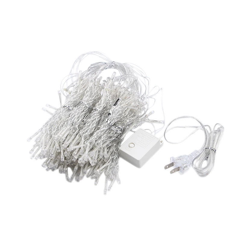 

3X3M Led Icicle String Lights Christmas Fairy Lights Garland Outdoor Home For Wedding/Curtain/Garden Decoration EU Plug-White