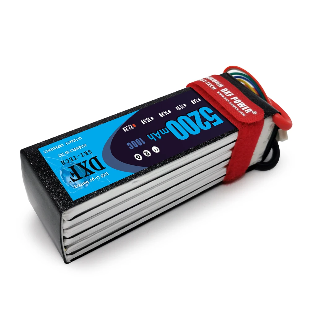 Аккумулятор DXF POWER 6S 22 2 в 5200 мА/ч 100C MAX 200C T/XT60 Lipo Радиоуправляемый автомобиль для